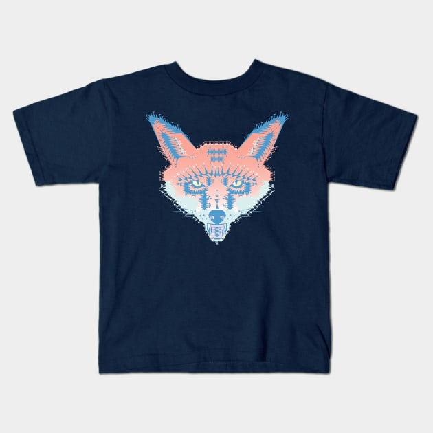 Geometric Fox (pastel) Kids T-Shirt by chobopop